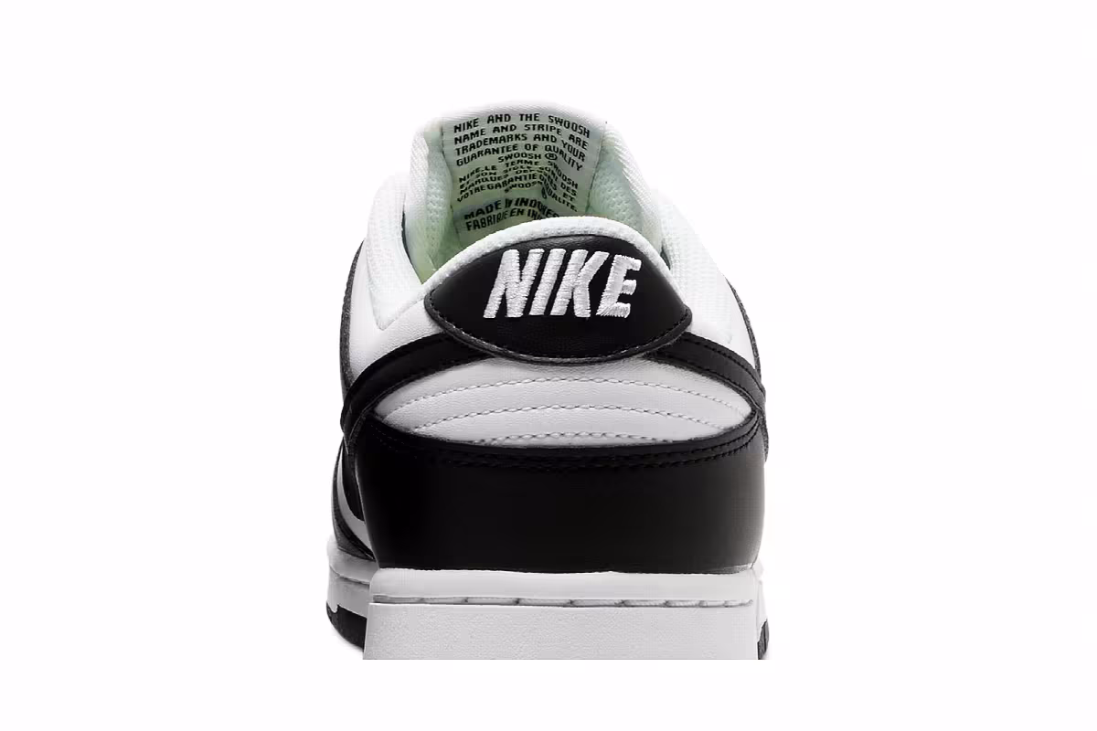 Nike Women's Dunk Low Next Nature Black White - White Sockliner, view 8