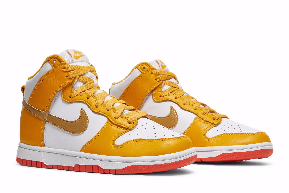 Nike Women's Dunk High University Gold Orange, view 9