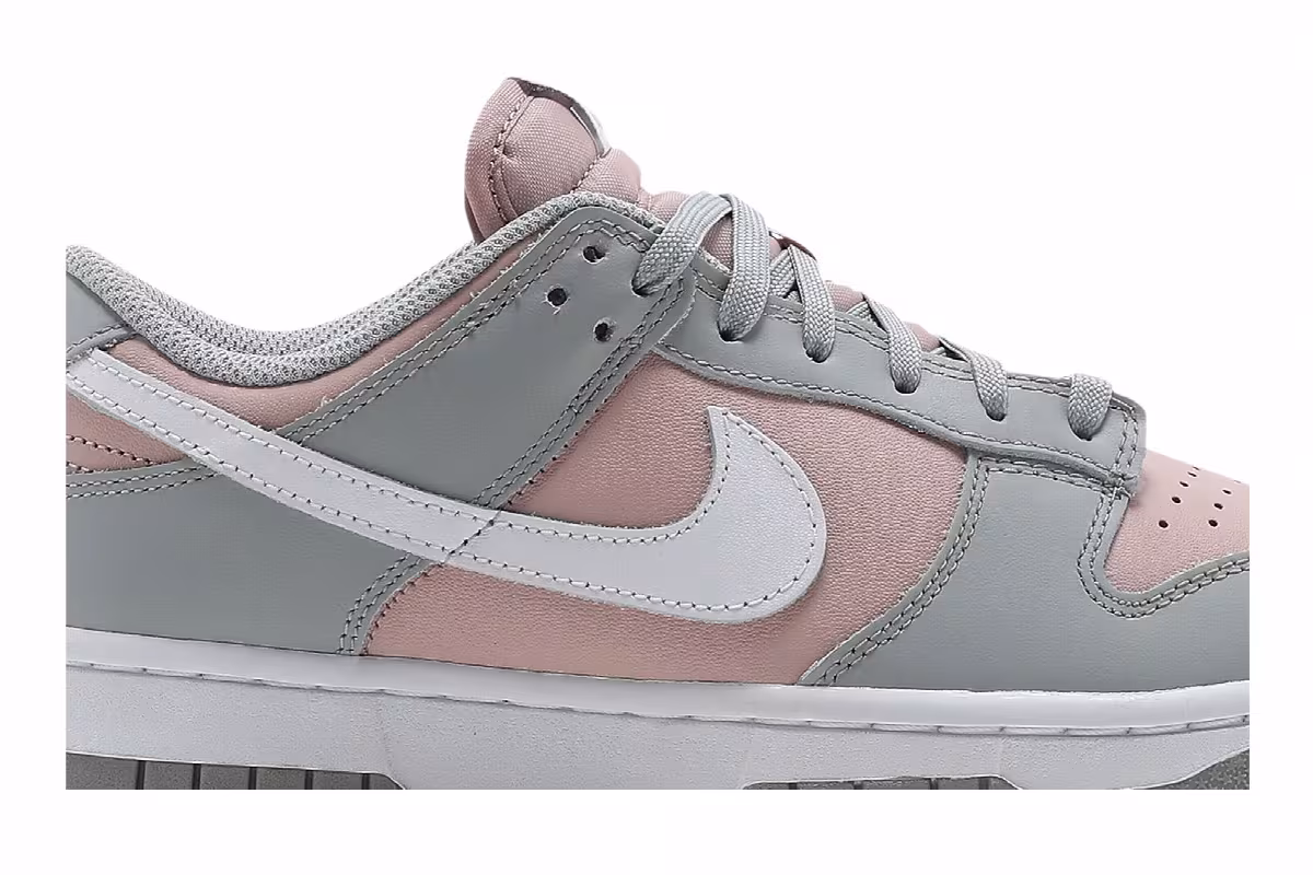 Nike Women's Dunk Low Soft Grey Pink, view 3