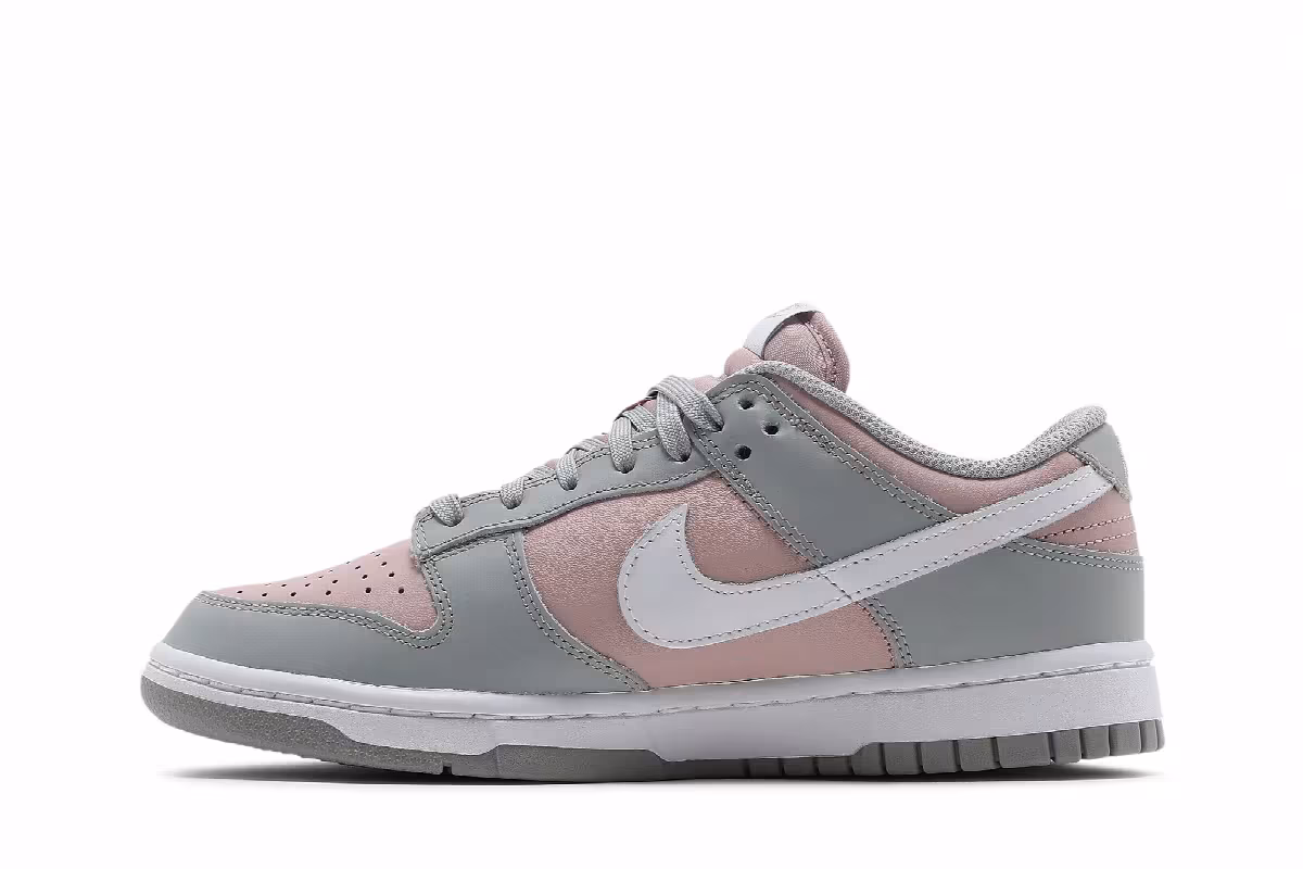 Nike Women's Dunk Low Soft Grey Pink, view 4