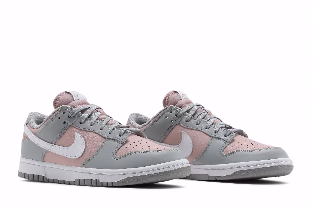 Nike Women's Dunk Low Soft Grey Pink, view 9