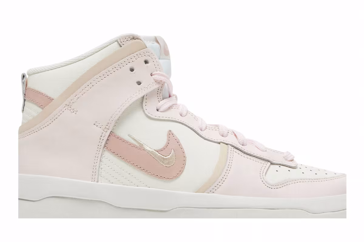 Nike Women's Dunk High Up Rebel Pink Oxford, view 3