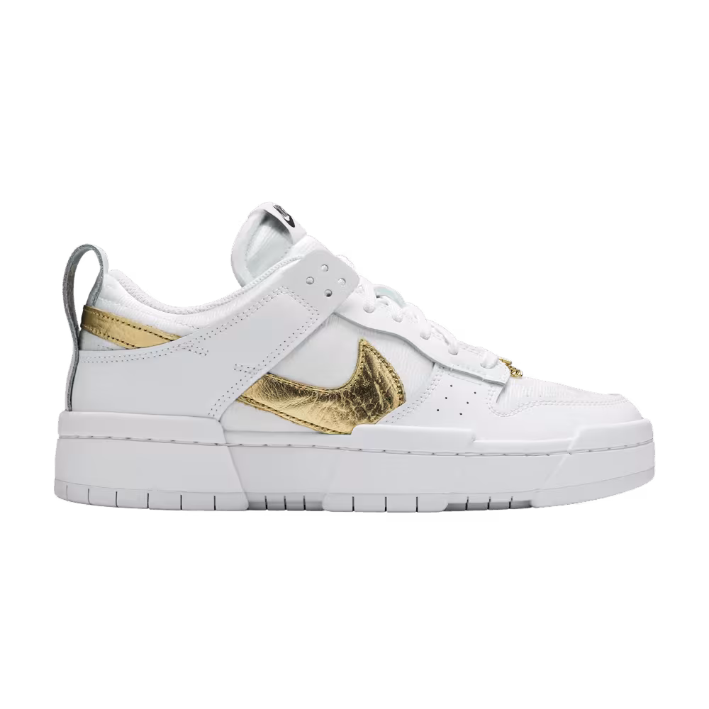 Nike Women's Dunk Low Disrupt White Metallic Gold