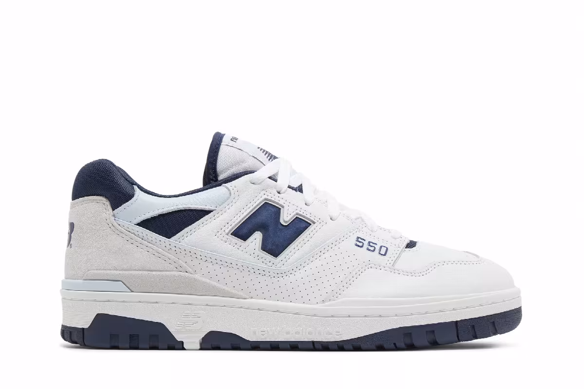 New Balance 550 White Quarry Blue, view 2