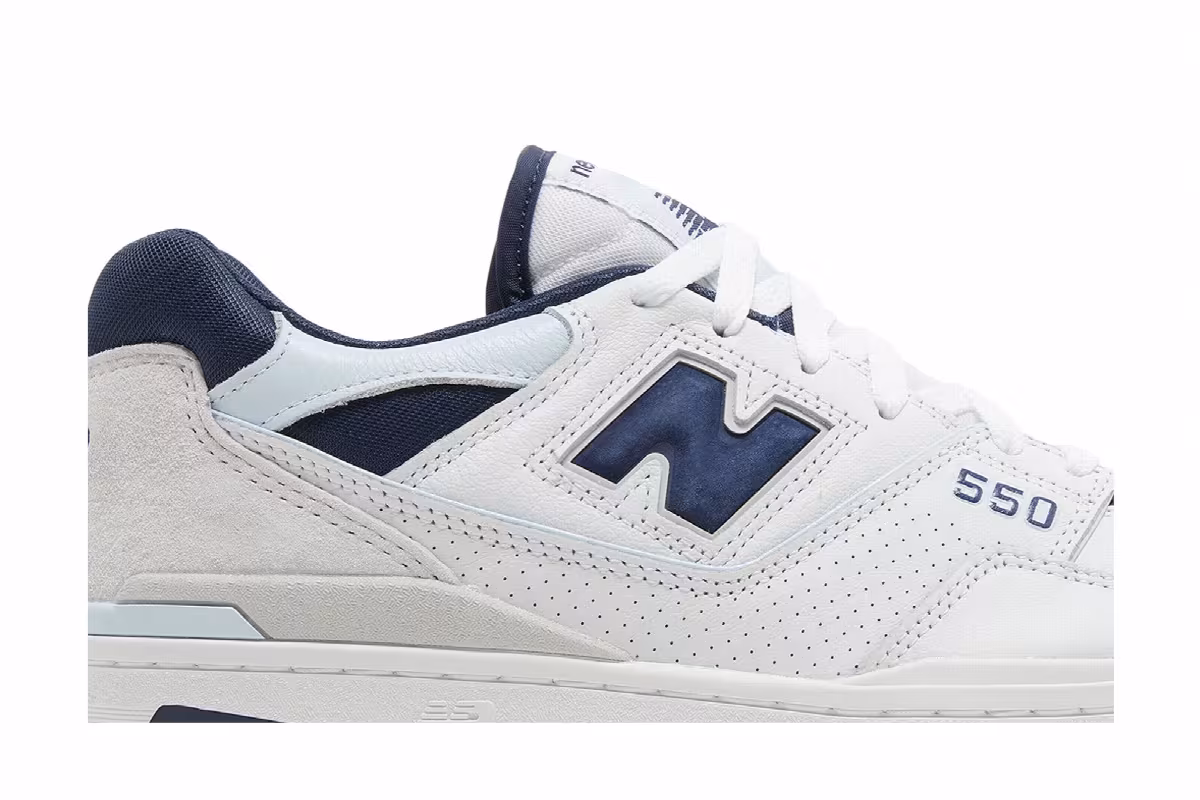 New Balance 550 White Quarry Blue, view 3