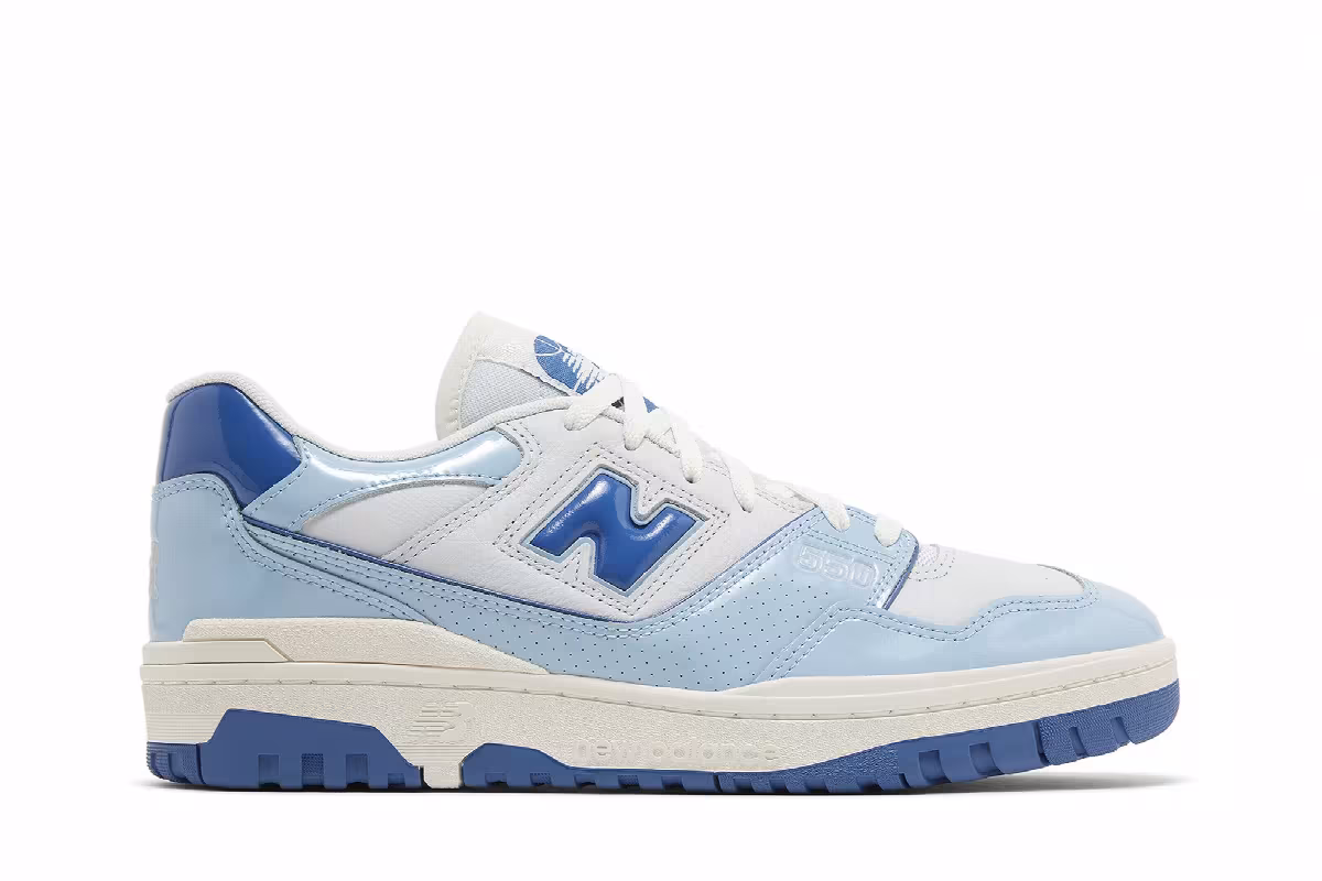 New Balance 550 Patent Leather Pack - Chrome Blue, view 2