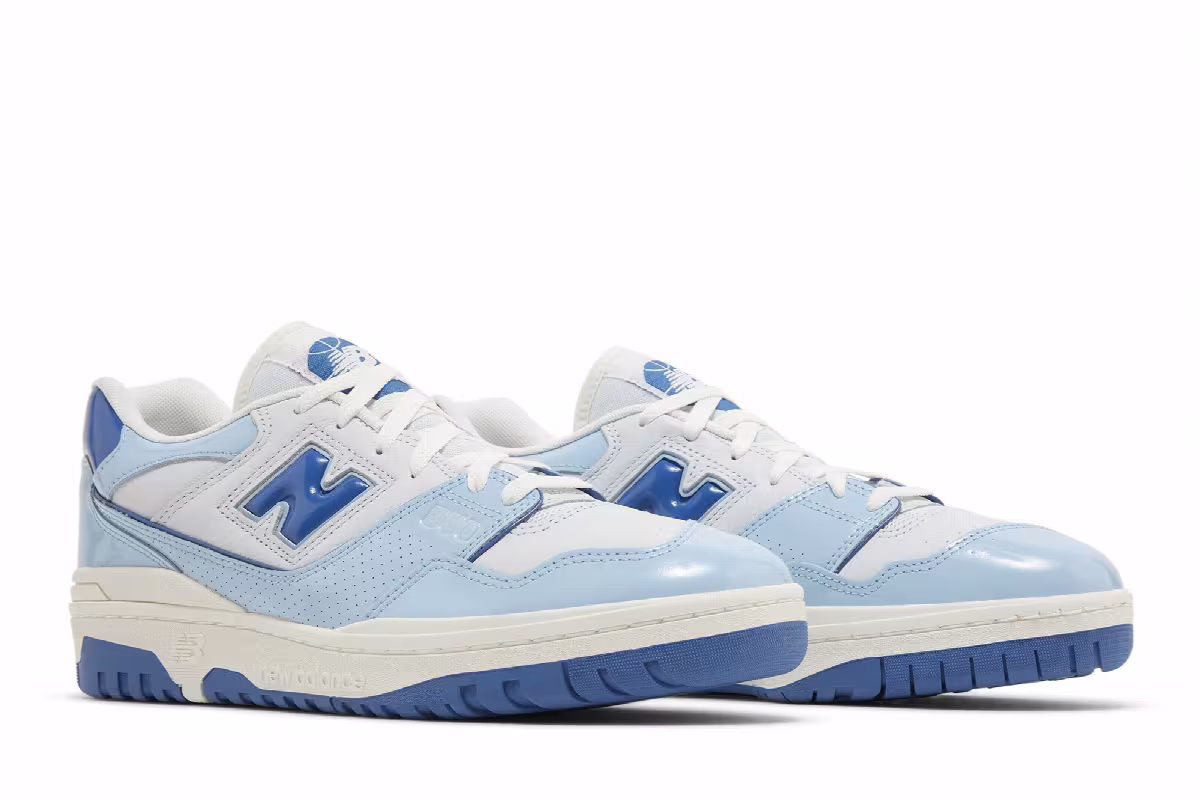 New Balance 550 Patent Leather Pack - Chrome Blue, view 9