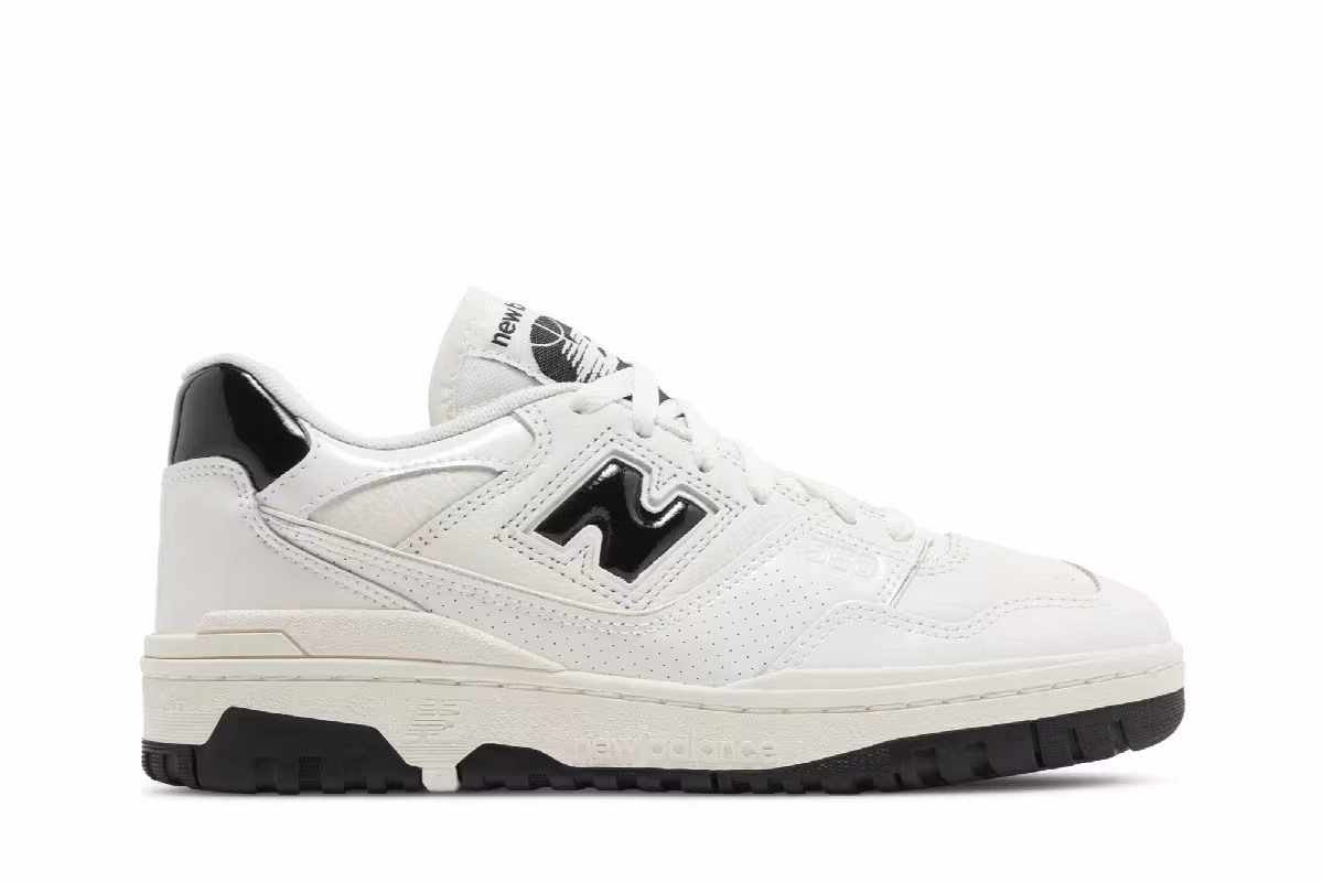 New Balance 550 Patent Leather Pack - Sea Salt Black, view 2