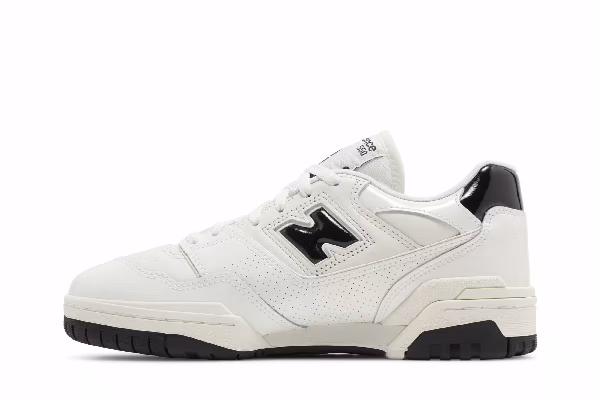 New Balance 550 Patent Leather Pack - Sea Salt Black, view 4