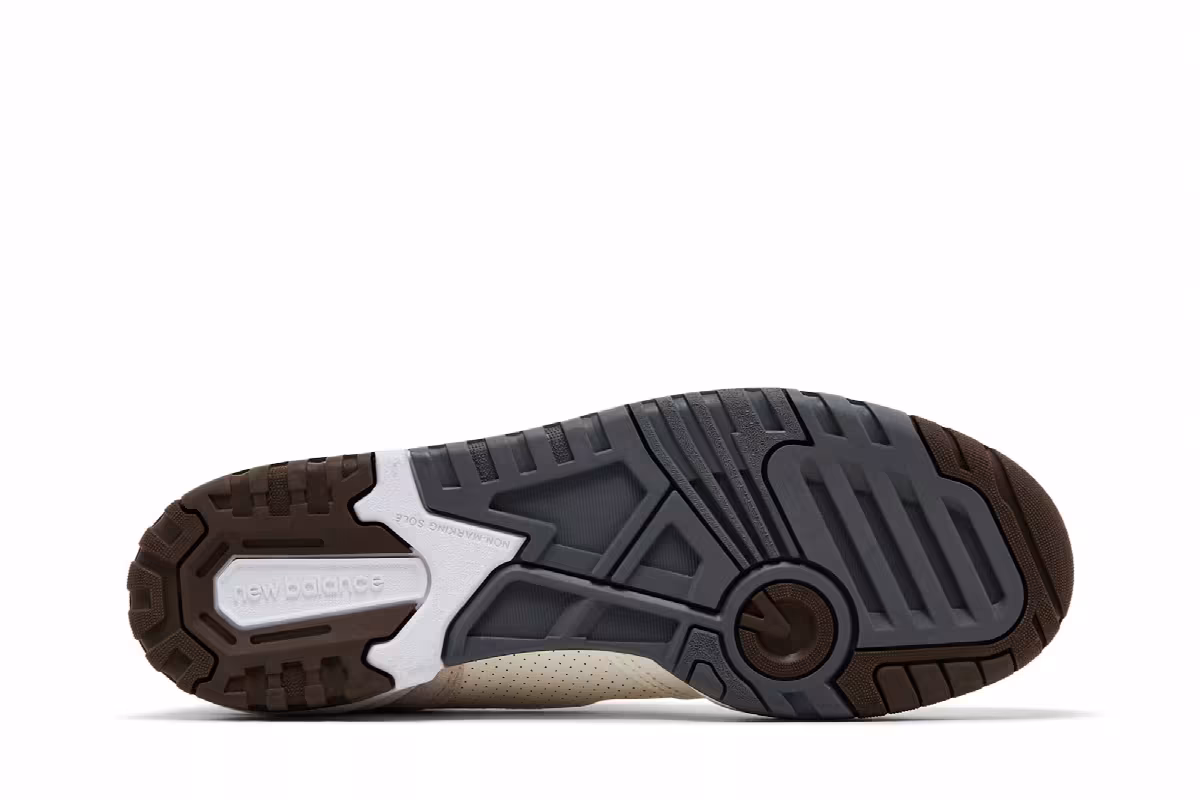 New Balance 550 Sea Salt Dark Mushroom, view 5