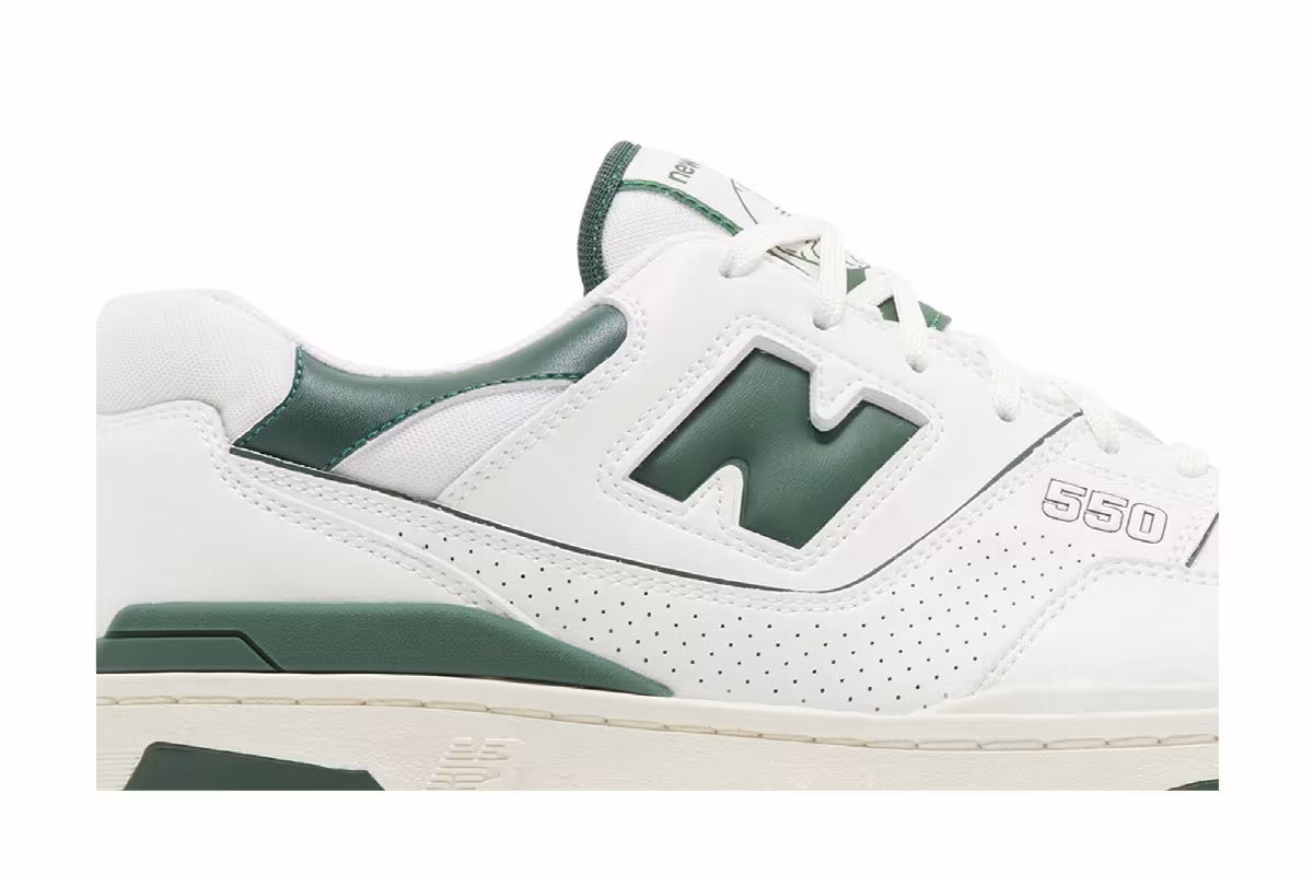 New Balance 550 Golf SL White Green, view 3