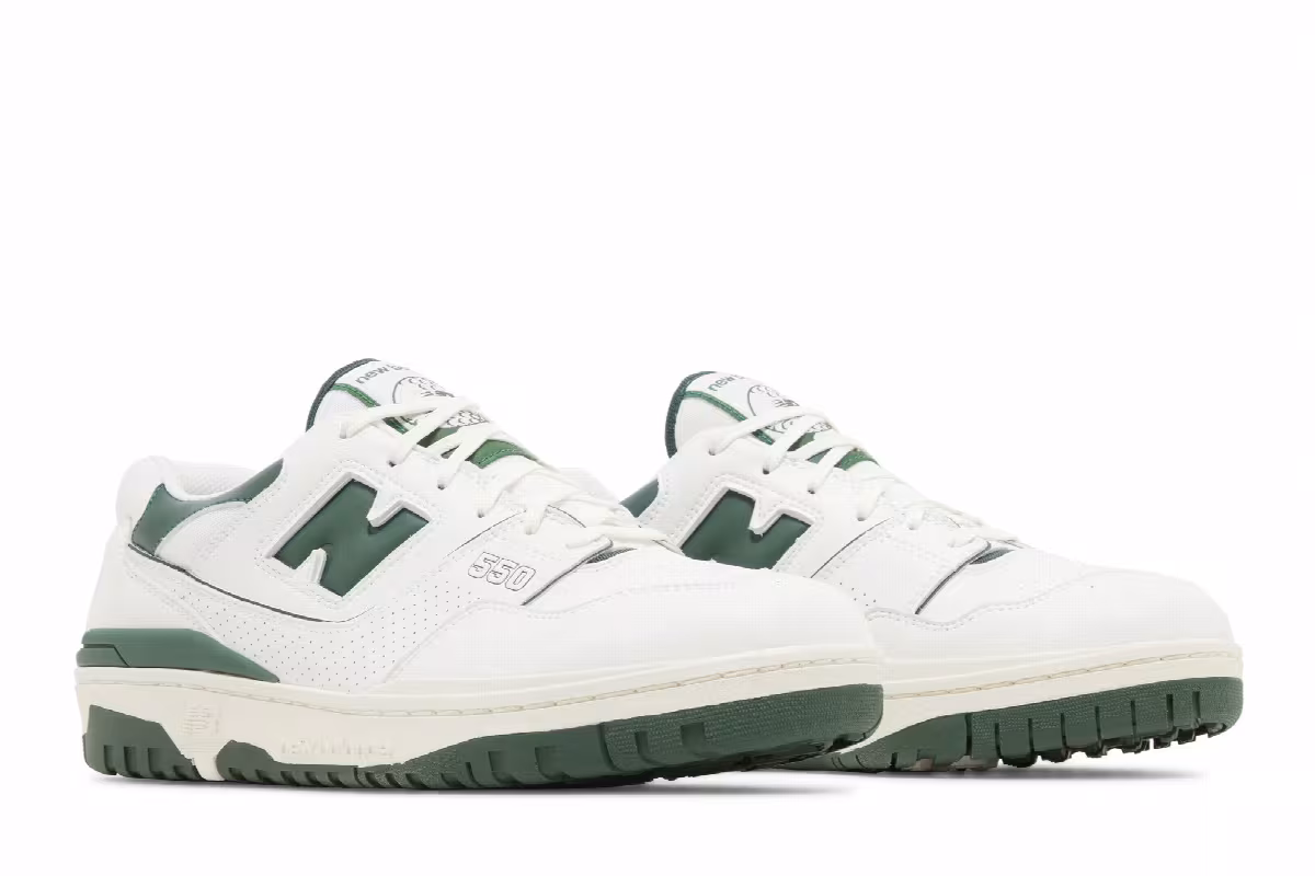 New Balance 550 Golf SL White Green, view 9