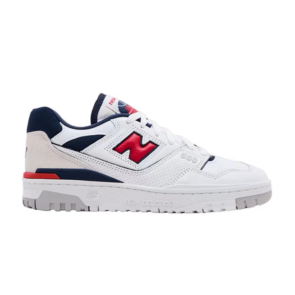 New Balance 550 White Navy True Red
