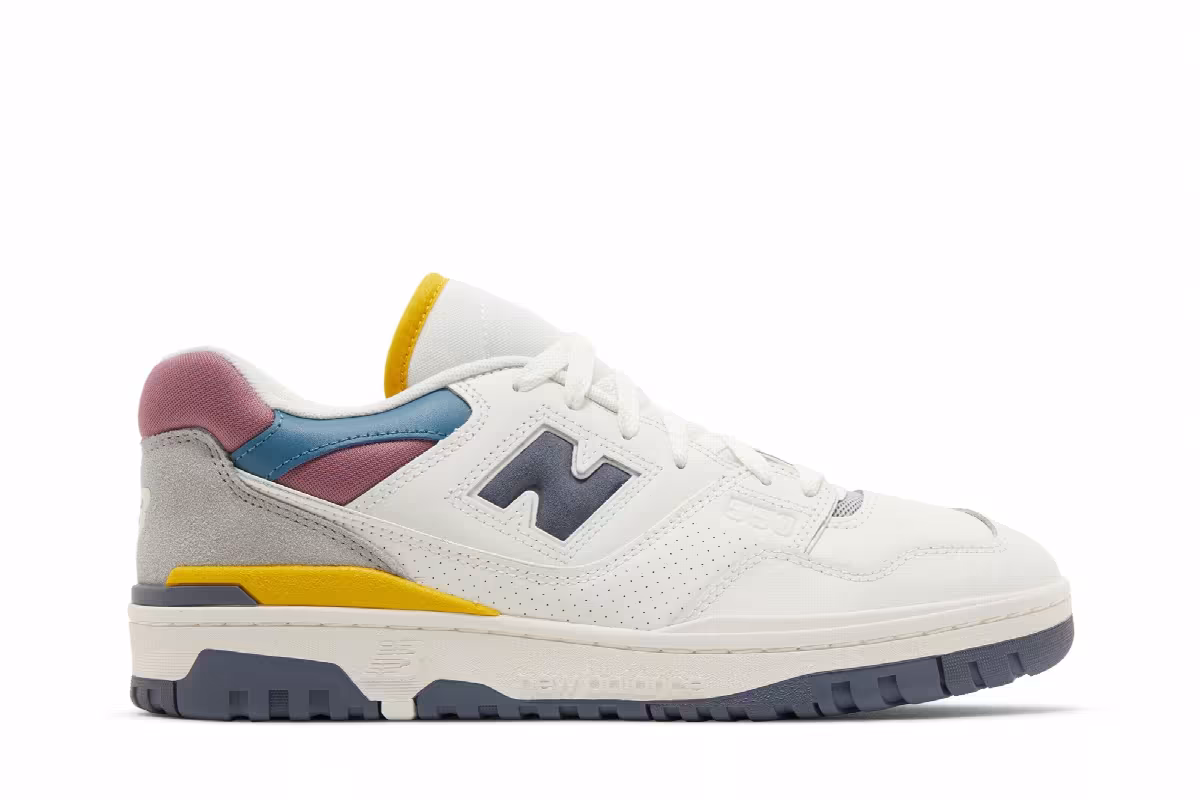 New Balance 550 Sea Salt Rosewood Lemon, view 2