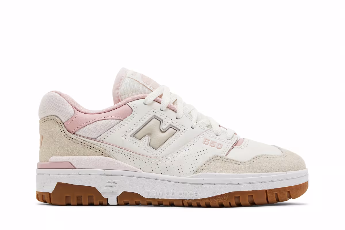 New Balance Women's 550 Sea Salt Pink Granite, view 2