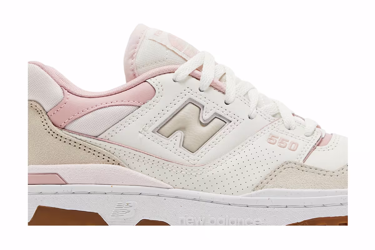 New Balance Women's 550 Sea Salt Pink Granite, view 3