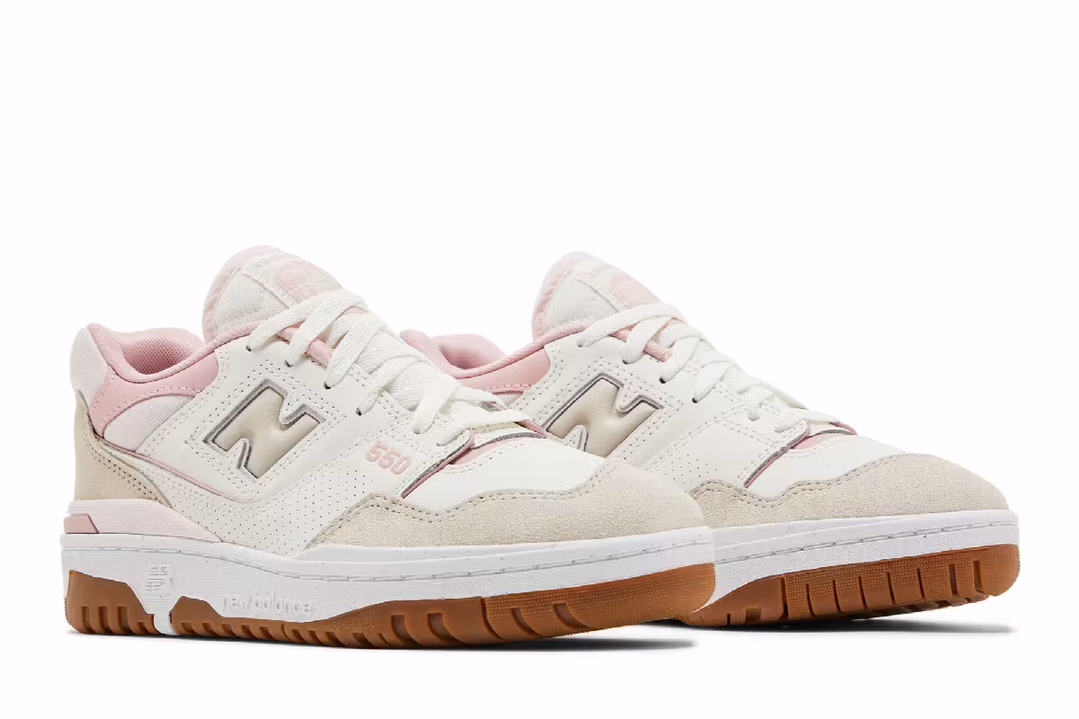 New Balance Women's 550 Sea Salt Pink Granite, view 9