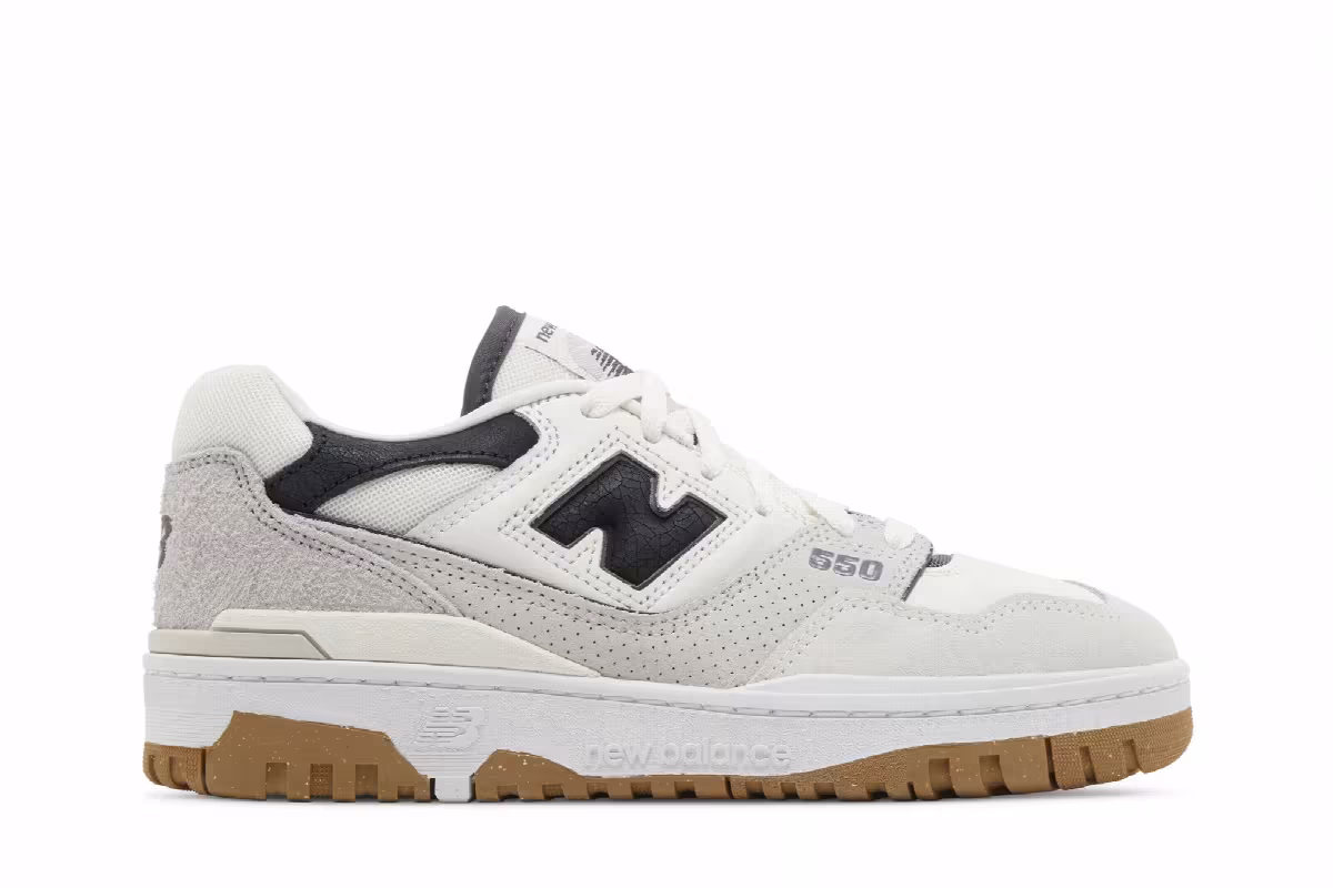 New Balance Women's 550 Sea Salt Grey Matter, view 2