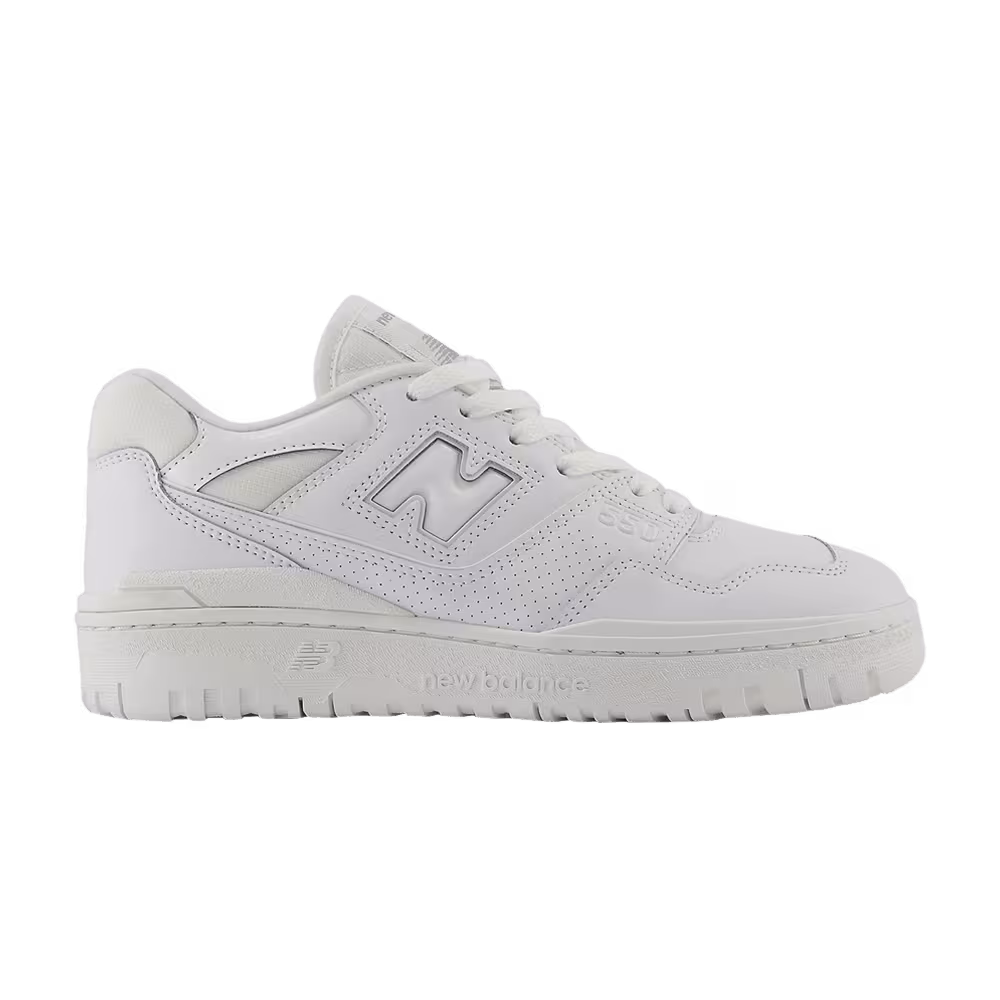 New Balance Women's 550 Triple White Patent