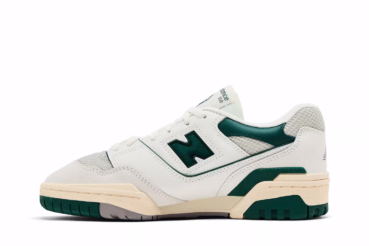 New Balance 550 Big Kid Sea Salt Pack - Marsh Green, view 4