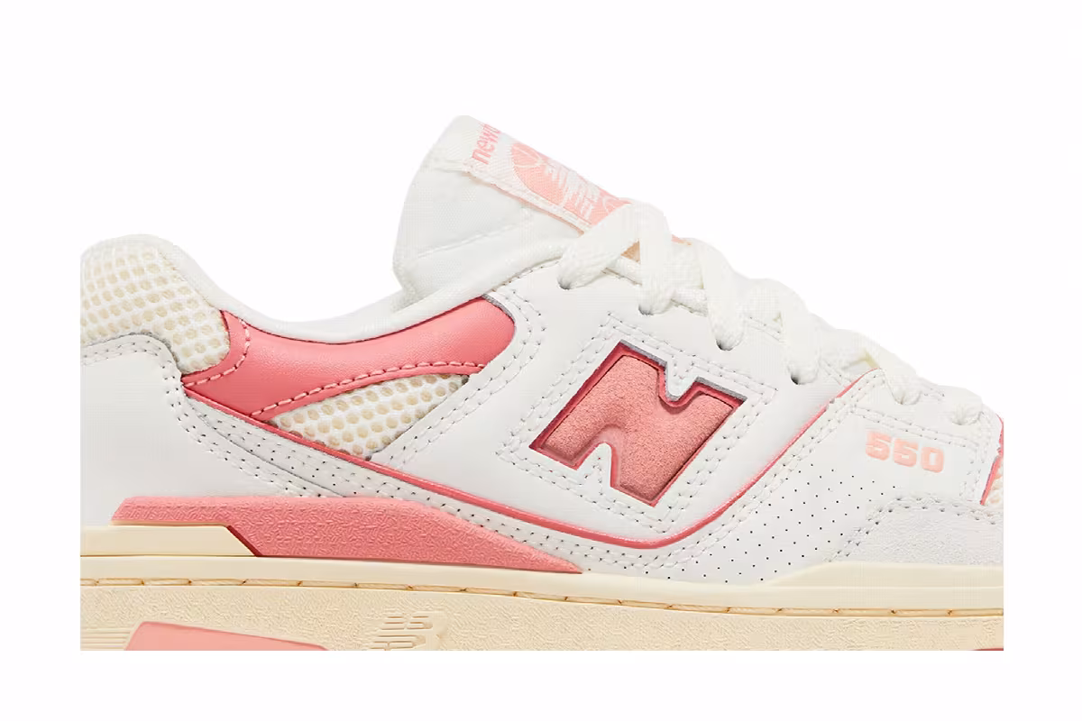 New Balance 550 Big Kid Desert Pink Sea Salt, view 3