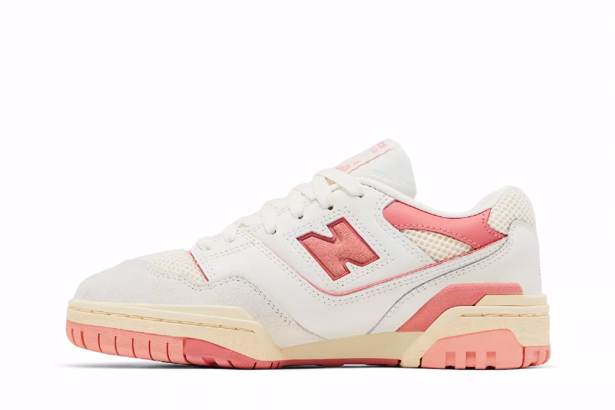New Balance 550 Big Kid Desert Pink Sea Salt, view 4