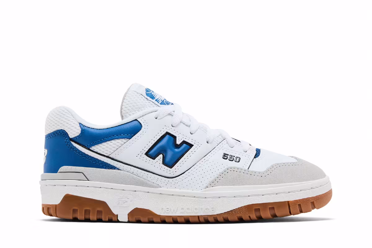 New Balance 550 Big Kid Brighton Grey Blue Agate, view 2