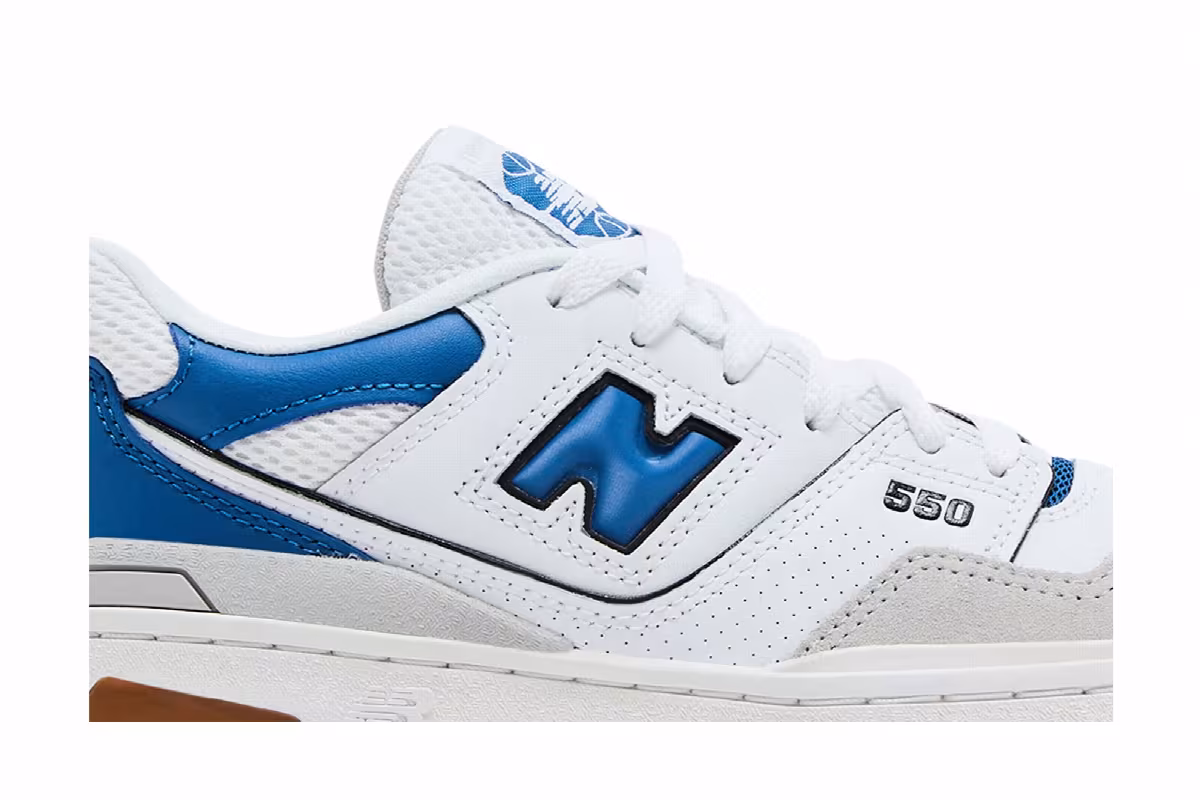 New Balance 550 Big Kid Brighton Grey Blue Agate, view 3
