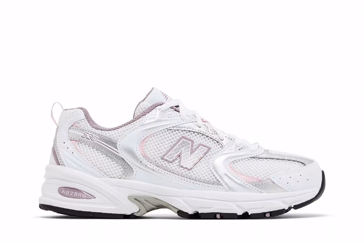 New Balance 530 White Silver Ice Wine, view 2