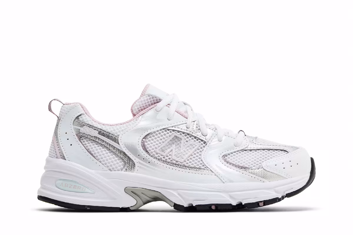 New Balance 530 Big Kid White Mid Century Pink, view 2