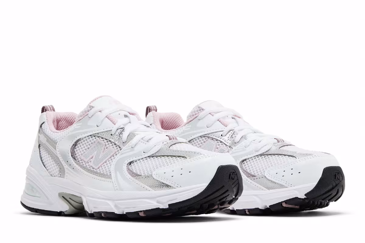 New Balance 530 Big Kid White Mid Century Pink, view 9