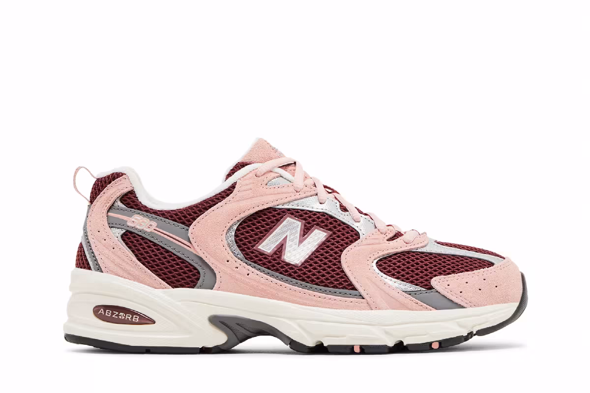 New Balance 530 Pink Moon Washed Burgundy, view 2