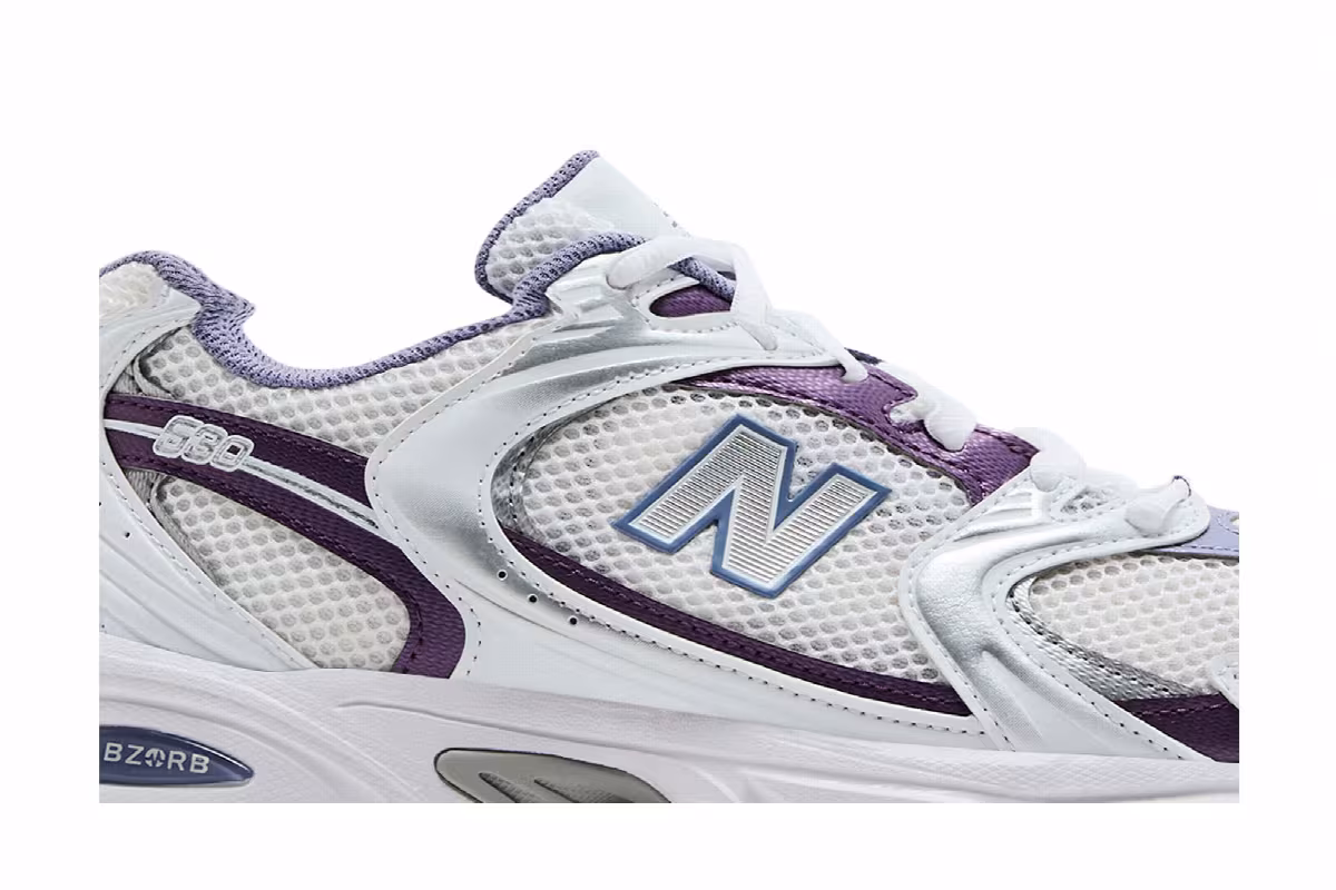 New Balance 530 White Violet, view 3