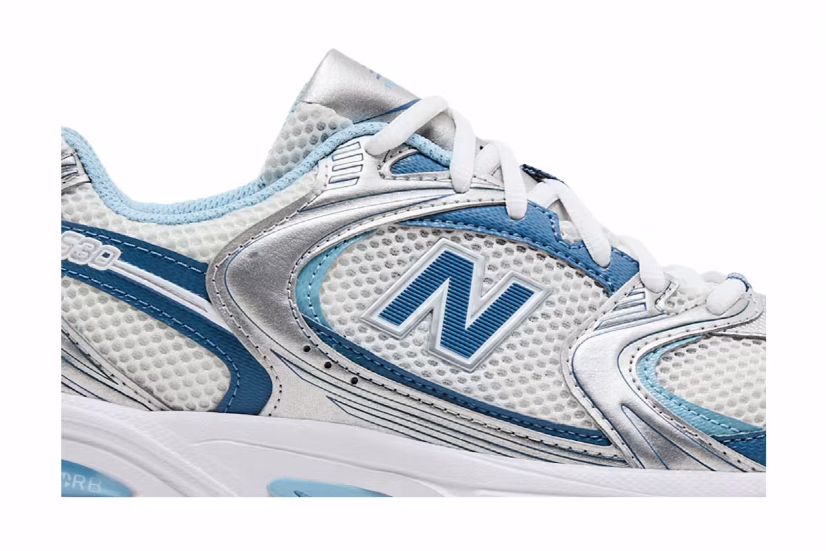 New Balance 530 Silver Metallic Heron Blue, view 3