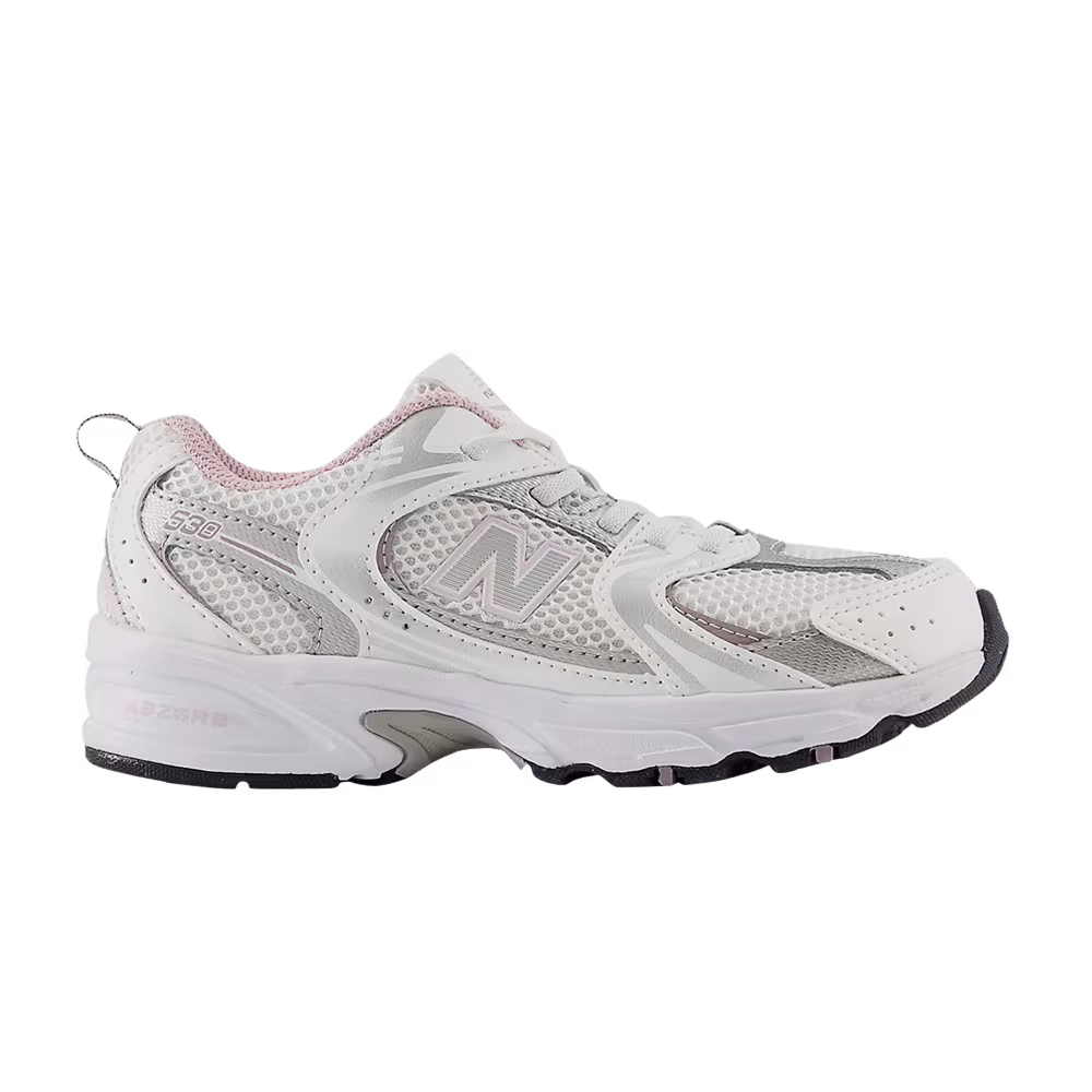 New Balance 530 Bungee Little Kid White Mid Century Pink