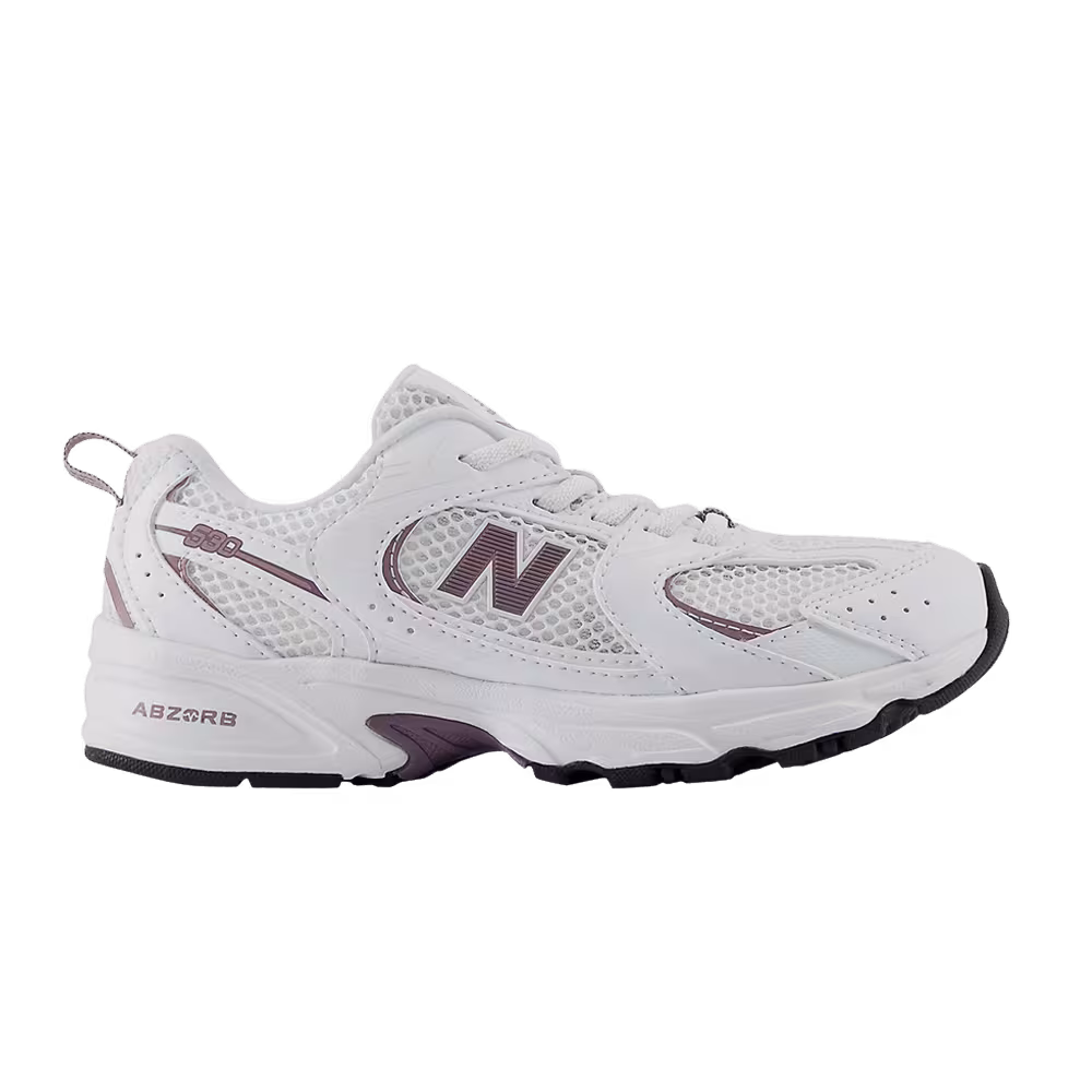 New Balance 530 Bungee Little Kid White Dark Ice Wine