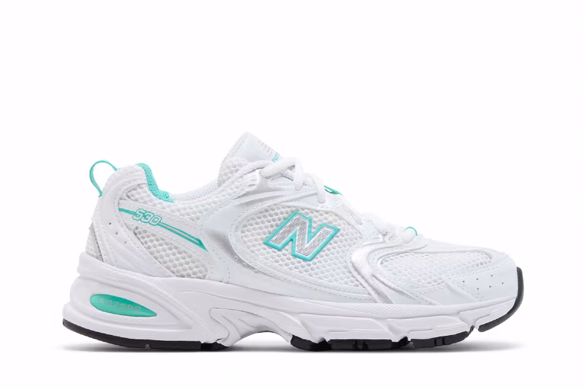 New Balance Women's 530 White Teal, view 2