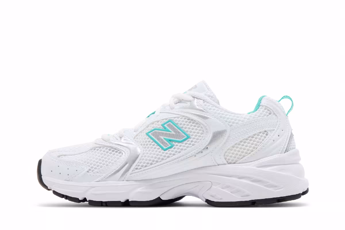 New Balance Women's 530 White Teal, view 4