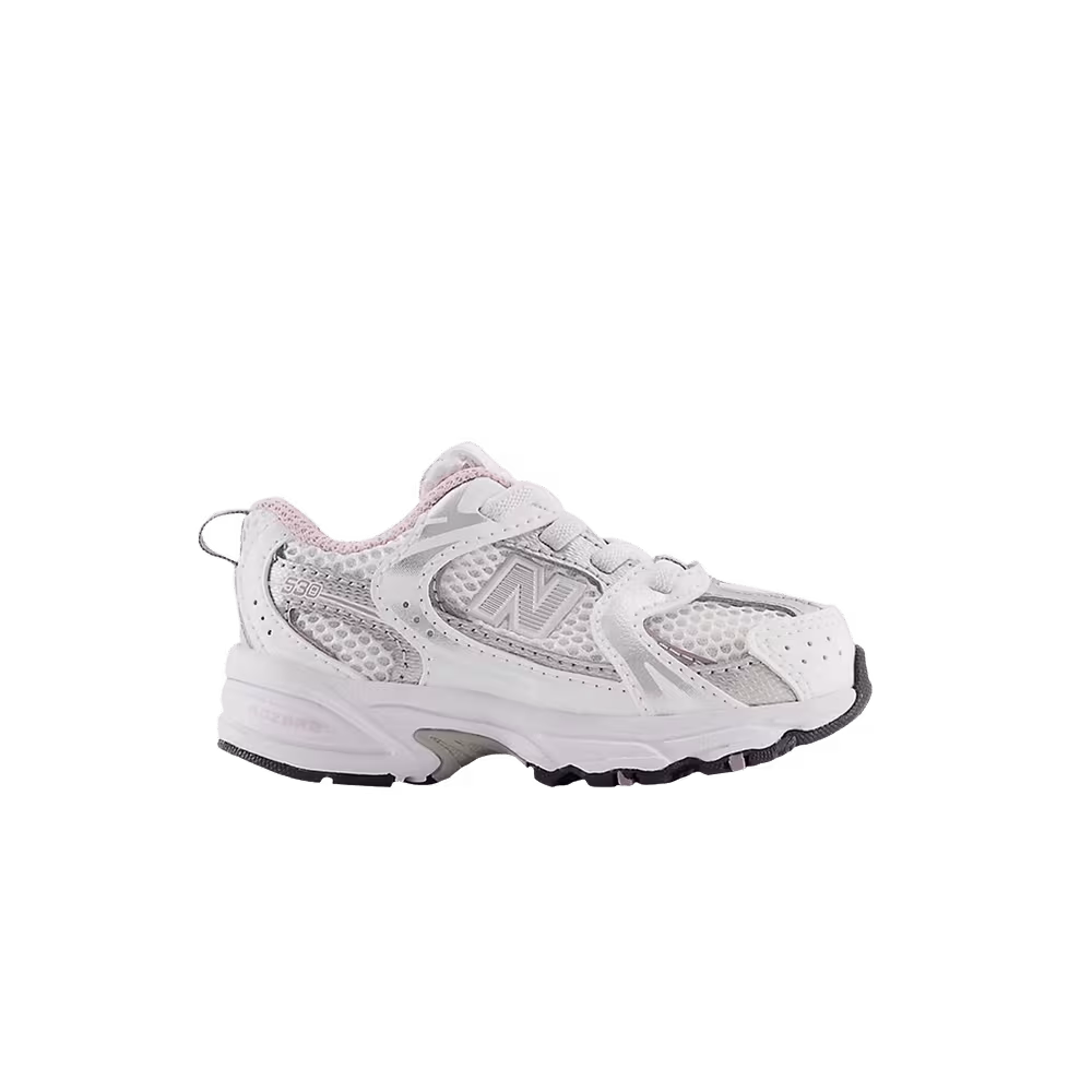 New Balance 530 Bungee Toddler Wide White Mid Century Pink
