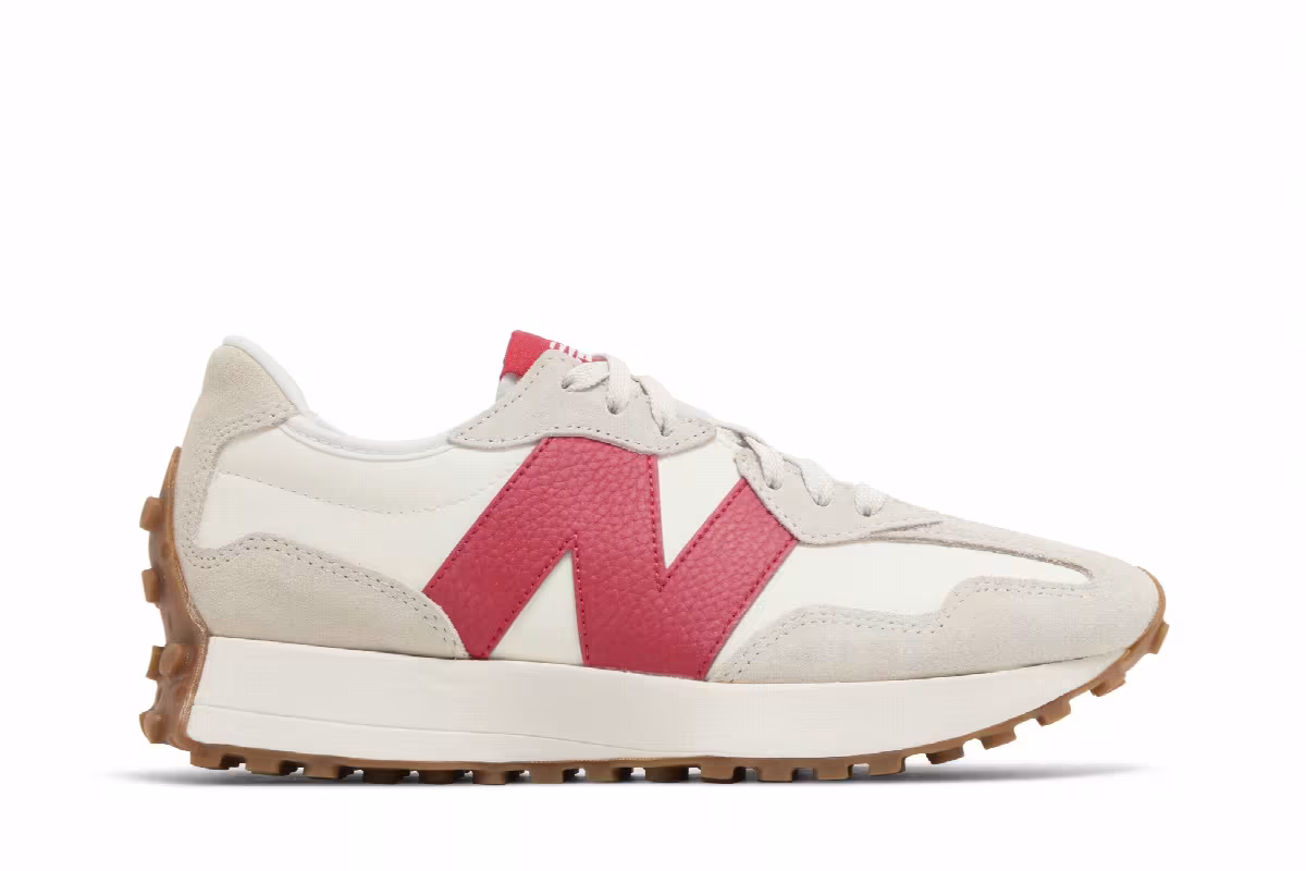 New Balance Women's 327 Moonbeam True Red, view 2