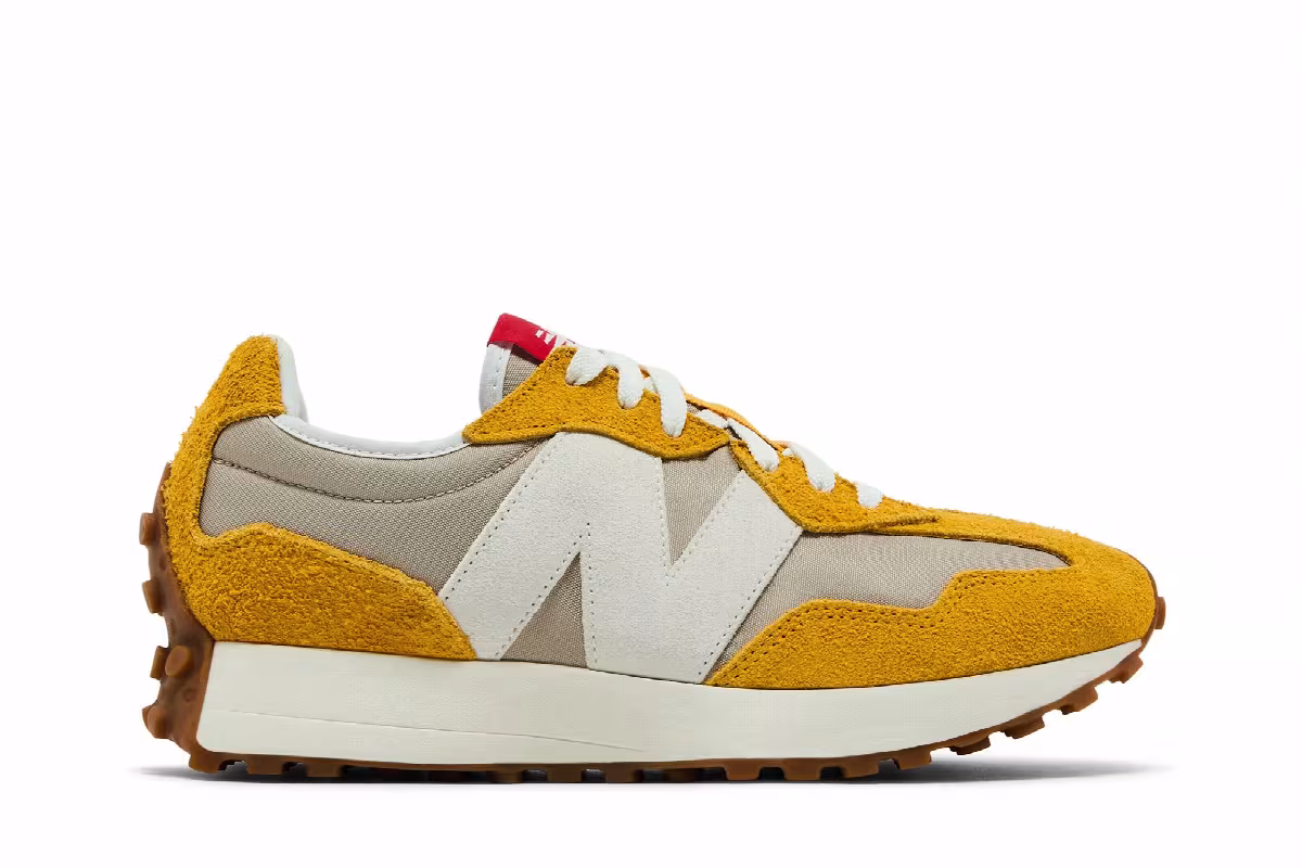 New Balance 327 Varsity Gold Grey, view 2