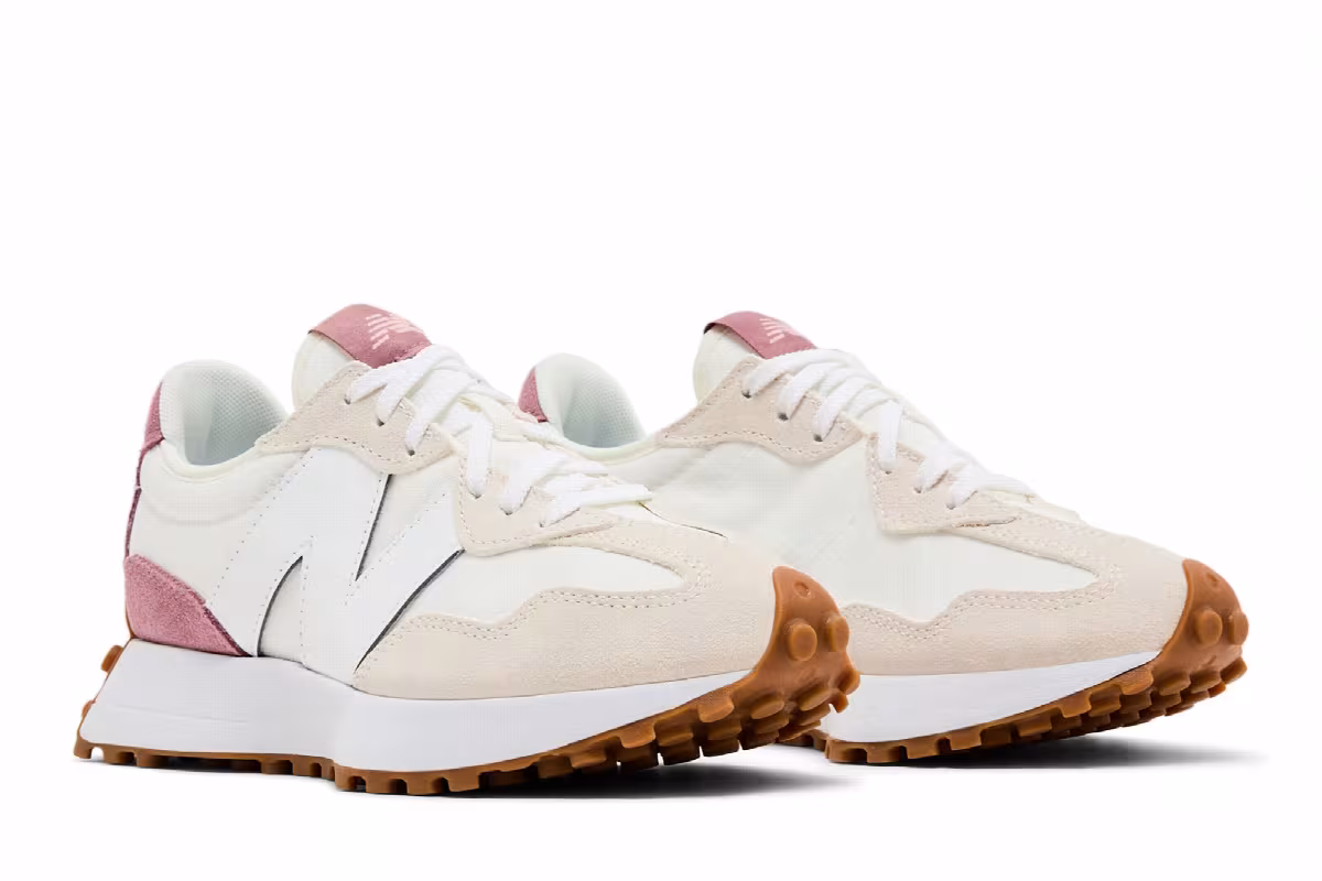 New Balance Women's 327 White Pink, view 9