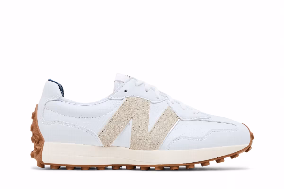 New Balance Women's 327 Golf White Gum, view 2