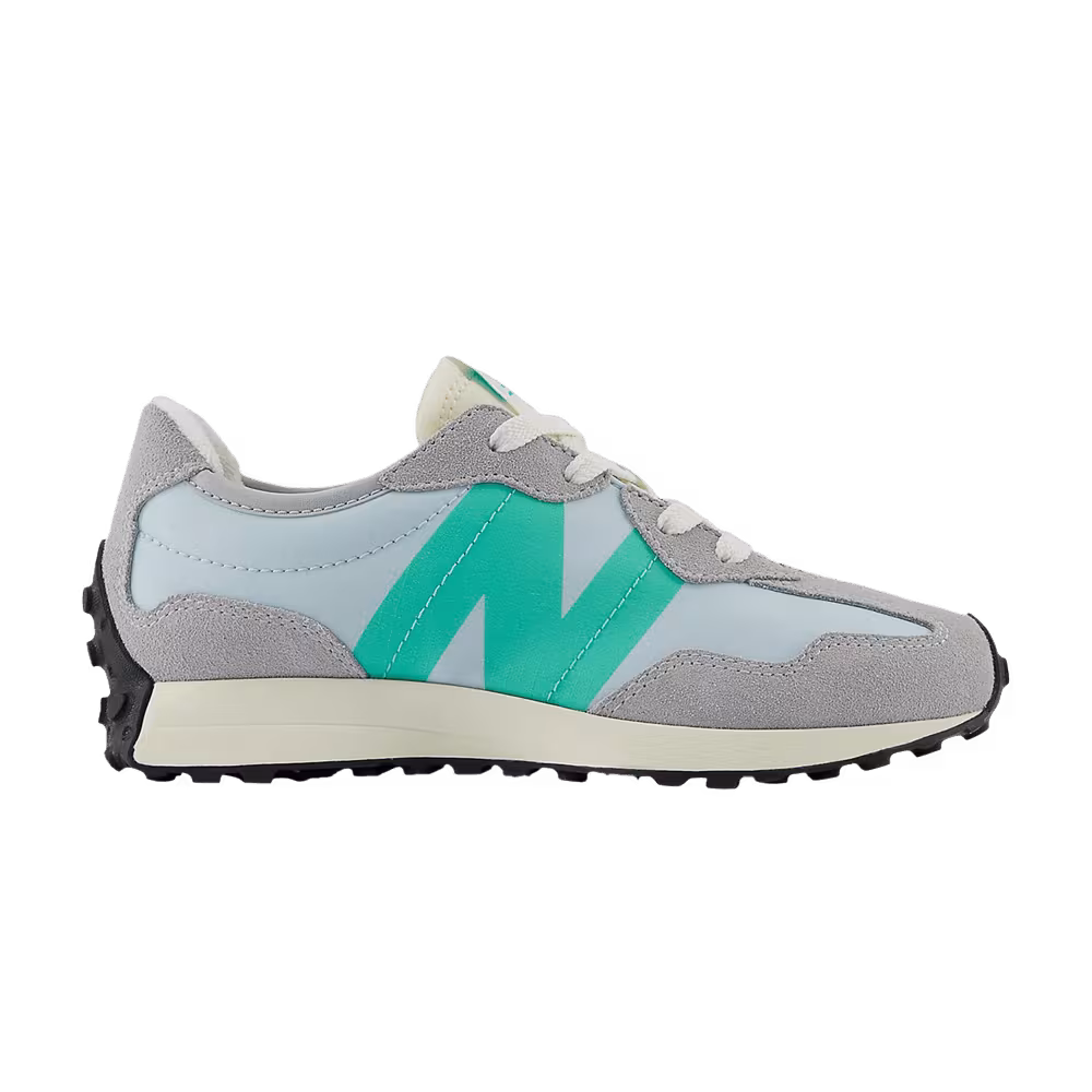 New Balance 327 Little Kid Aluminum Grey Cyber Jade