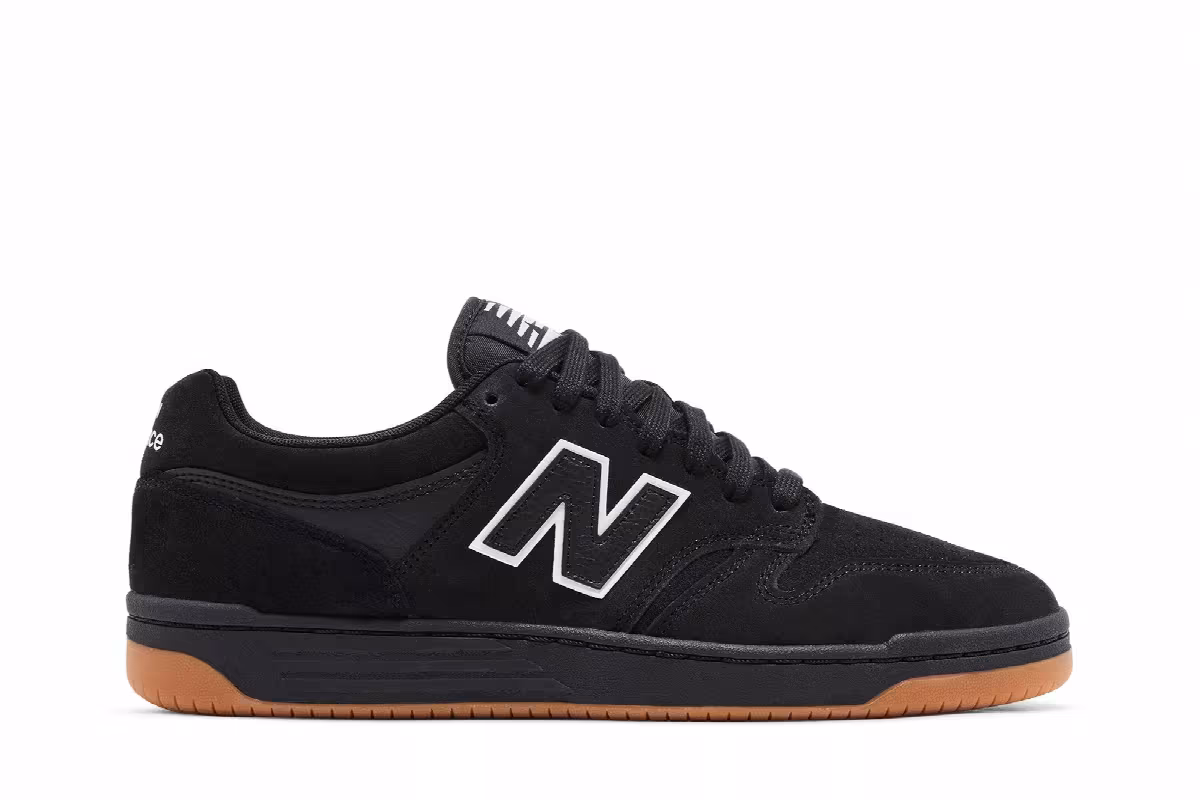 New Balance Numeric 480 Black White Gum, view 2