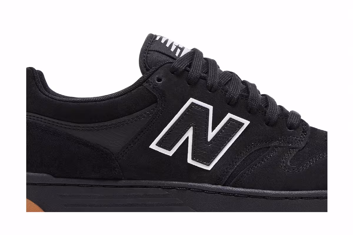 New Balance Numeric 480 Black White Gum, view 3