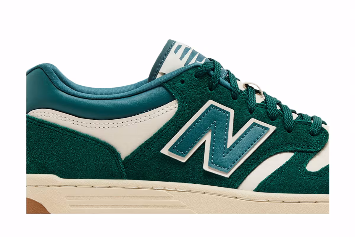 New Balance 480 Marsh Green Gum, view 3