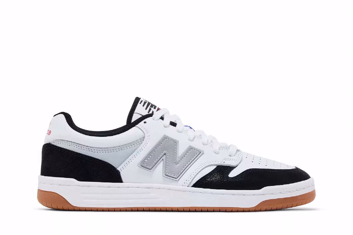 Tiago Lemos x Kawhi Leonard x New Balance Numeric 480 White Black, view 2
