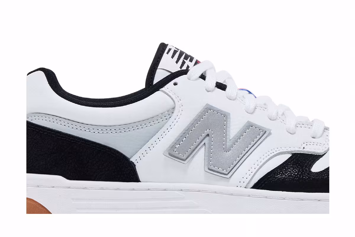 Tiago Lemos x Kawhi Leonard x New Balance Numeric 480 White Black, view 3