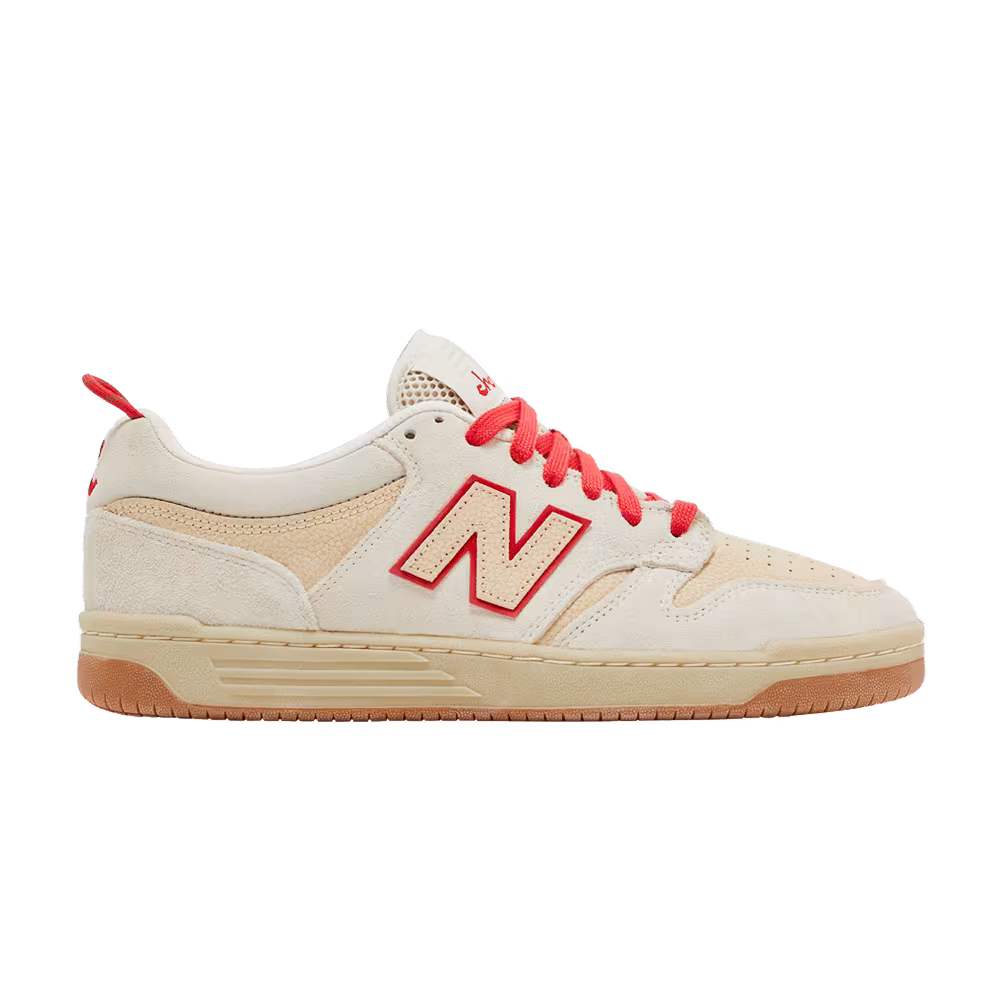 Chocolate Skateboards x New Balance Numeric 480 Sea Salt Red